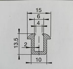 U - Profil Profilgummi Fensterdichtung Scheibengummi Universalprofil 10/13,5mm - Bild 1 von 1