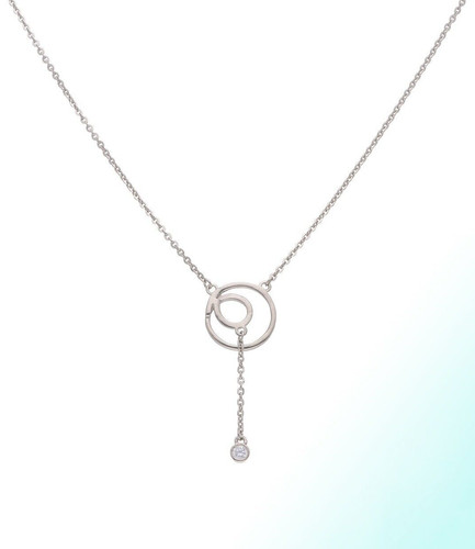 VETEMENTS Collana in argento sterling con diamanti forma rotonda per donna e ragazza