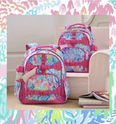 POTTERY BARN KIDS & LILLY PULITZER Lilly Pulitzer NWT Mackenzie Small Backpack Mermaid Cove