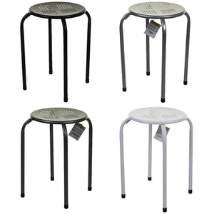STACKABLE STOOL BREAKFAST BAR DINING STOOL MODERN MULTI-PURPOSE STACKING SEATING - Picture 1 of 5