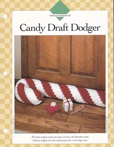 CANDY Cane DRAFT DODGER Crochet Pattern Vanna's Afghan Crochet Favorites Club - Picture 1 of 1