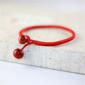 2X Lucky Red String Bracelets Men Women Hand Braided Bead Bracelet Jewelry Gift