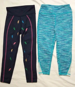 Lot of TWO GapFit Leggings and Zella Capri Girl Size Small 7-8 Blue Very good - Picture 1 of 3