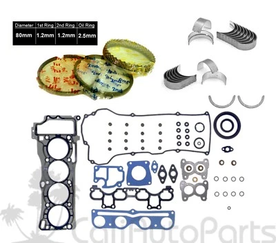FITS: 00-02 NISSAN SENTRA 1.8L QG18DE DOHC METAL FULL SET *ENGINE RE-RING KIT* - Image 1 of 4
