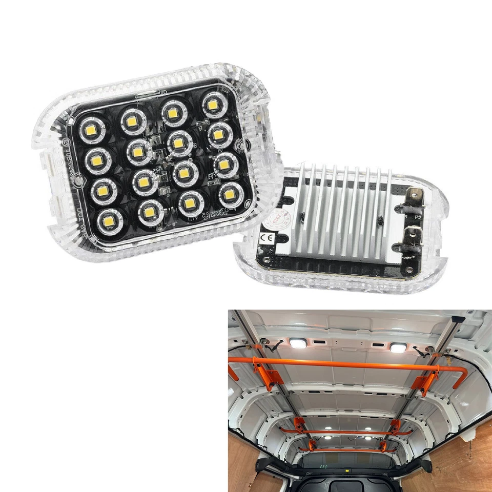 LED Interior Load Space Area Dome Light w/ Heat Sink For Ford Transit MK8 Custom - Image 1 of 4