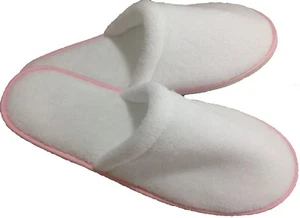 WHOLESALE LUXURY HOTEL SLIPPERS SUPERSOFT CORAL FLEECE CLOSED TOE PINK PIPE 29CM - Picture 1 of 1