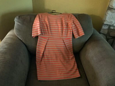 Vestido para mujer Fossil naranja/bronceado a rayas talla L Foto 1 de 2