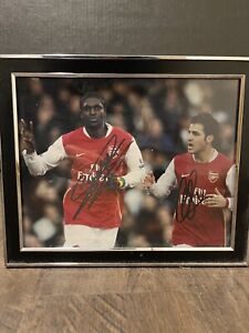 Arsenal Adebayor Cesc Fabregas Signed Photo Framed