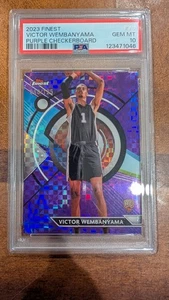 2023-24 Topps Finest Victor Wembanyama Rookie PSA 10 tablero de ajedrez púrpura #d/125 - Imagen 1 de 2