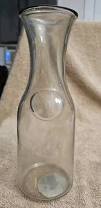 Greenbrier Clear Glass Carafe 10.74" Water Juice Pitcher Vase Tag On Bottom - Picture 1 of 5