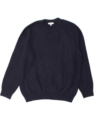 REISS Womens Crew Neck Jumper Sweater UK 16 Large Navy Blue Nylon AG10 - Image 1 of 3