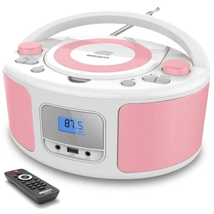 CD Radio Portable CD Player Boombox with Bluetooth,FM Radio,Remote Control,US... - Picture 1 of 8