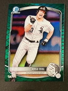 2025 Bowman Kyle Teel Chrome Prospects Reptilian Green Refractor #/99 White Sox - Picture 1 of 1