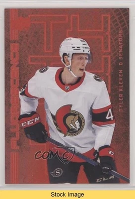 2023-24 Upper Deck Series 2 Fluorescence Red Tyler Kleven #F-32 Rookie RC READ - Image 1 of 3
