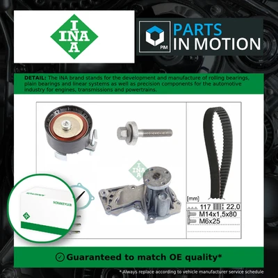 Timing Belt & Water Pump Kit fits FORD MONDEO Mk4 1.6 10 to 15 Set INA 1004297 - Image 1 of 4