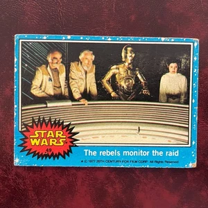1977 Topps Star Wars Blue Set THE REBELS MONITOR THE RAID #49* - Sehr guter Zustand - Bild 1 von 2
