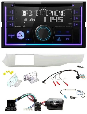JVC Lenkrad USB 2DIN DAB Bluetooth CD Autoradio für Alfa Giulietta 10-14 940 wei - Bild 1 von 4
