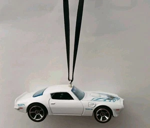 73 Pontiac Firebird Custom Christmas Car Ornament 1/64 Die-cast White - Picture 1 of 2