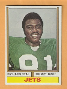 Richard Neal New York Jets 1974 Topps #468 Southern Jaguars Shreveport Louisiana - Foto 1 di 2