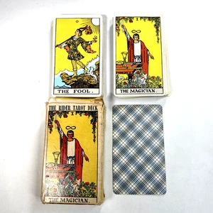 Vintage Rider Waite Tarot Cards Deck BLUSHING FOOL -- Older US GAMES Version - Picture 1 of 22