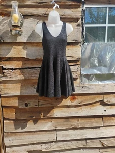 Silence + Noise Dress Size M Black Sleeveless Cutout O-Ring Mini Stretch Party - Picture 1 of 5