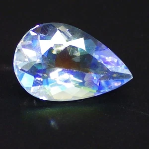 0,80 ct Birne Prachtvoll Top Grade (8 x 5 mm) Natur Facettiert Regenbogen Mondstein - Bild 1 von 7