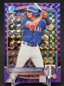 Jesús López púrpura/250 refractor 2025 Bowman cromo #BCP-88 Texas Rangers  - Imagen 1 de 10