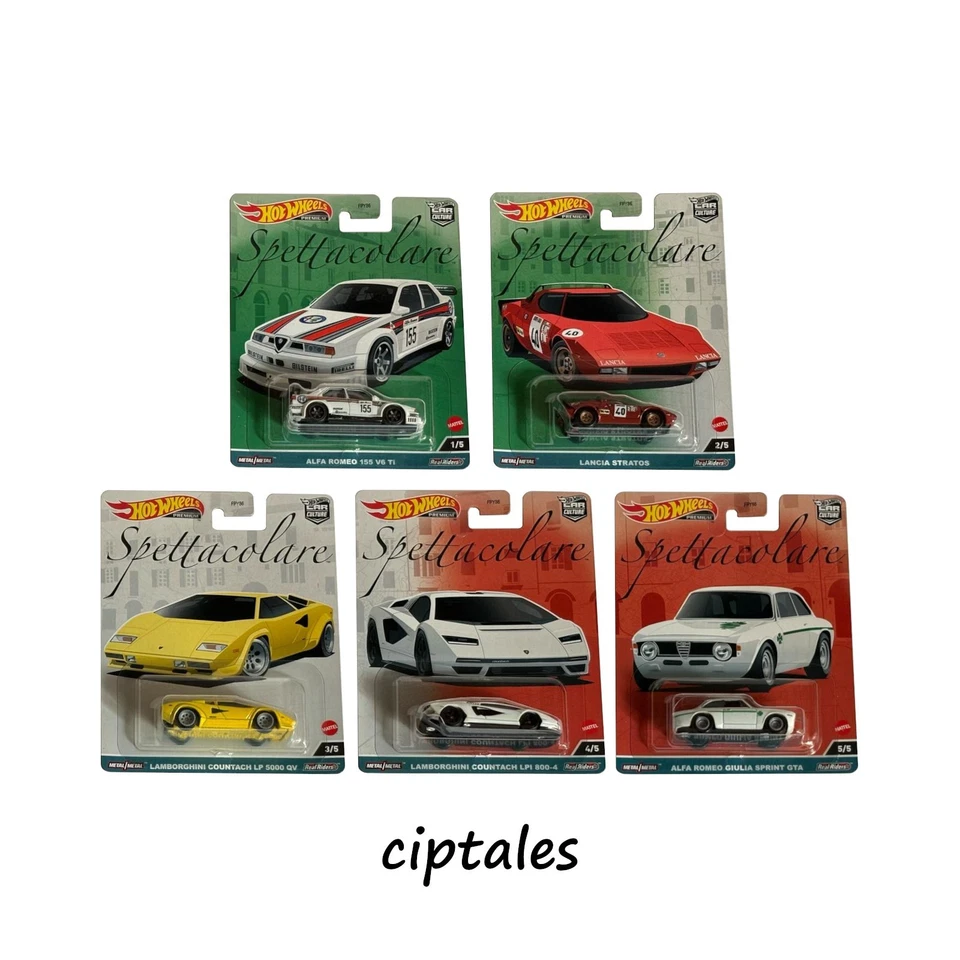 Hot Wheels Spettacolare Premium Car Culture - 1:64 Real Riders SET COMPLETO - Immagine 1 di 1