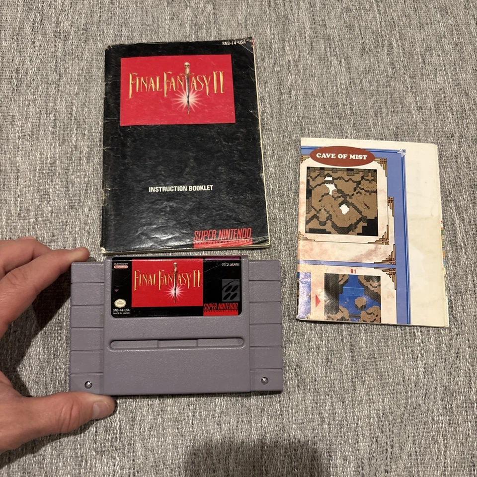 FINAL FANTASY II (SNES) Game - Includes game,manual, poster - TESTED! - Image 1 of 4