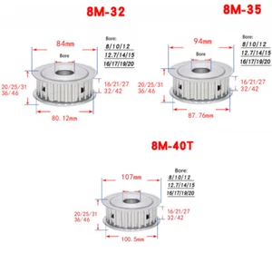 Polea de correa de distribución 8M 32T-40T tipo AF rueda síncrona para correa de distribución 16-42 mm - Imagen 1 de 8