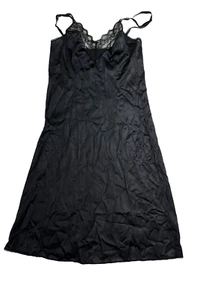 Vintage Maidenform Something Special Nylon schwarz Full Slip mit Spitze Gr. 34 - Bild 1 von 9