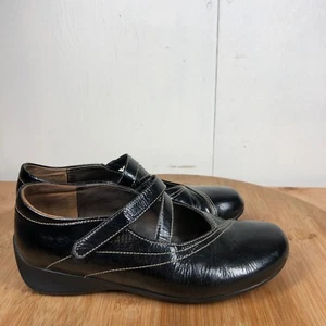 Wolky Shoes 38 Womens 7 Mary Jane Black Patent Walking Sneakers Casual - Picture 1 of 17