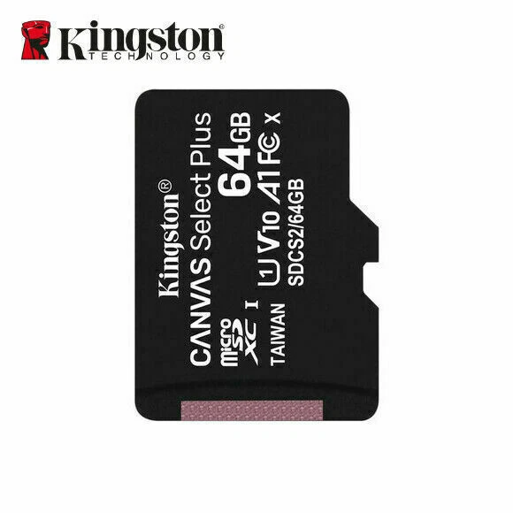 Kingston MicroSDXC 64GB Class 10 Memory Card with Adapter (SDCS2/64GB)