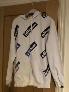 UNISEX womens Ellesse Hoodie Hooded top - Reflective Logo. VGC . Medium - Picture 1 of 4