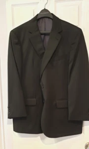 JOSEPH ABBOUD Classic Fit Wool Suit Jacket 44S Black Reda Super 110s, EUC - Picture 1 of 6
