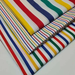 Candy Stripe Multi Colour Polycotton Fabric Striped Lines Material (45"inc Wide) - Picture 1 of 10