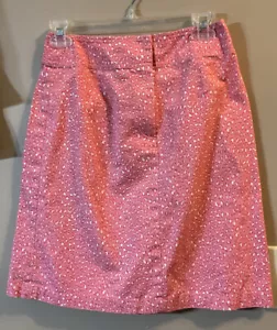 Talbots Rock 4P rosa weiß Print 100% Baumwolle 20" neuwertig Reißverschluss - Bild 1 von 4