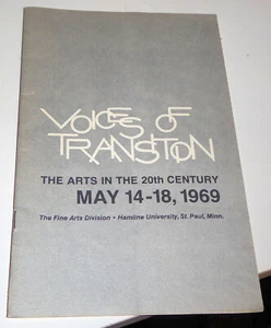 Voices of Transition May 14-18 1969 Program Hamline University Minnesota - Picture 1 of 4