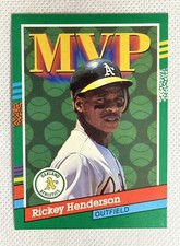 1991 Donruss Rickey Henderson #387 MVP Baseball Card Oakland Athletics A’s HOF