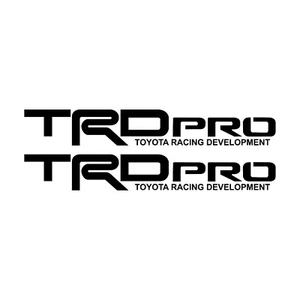 2 TRD Pro Decals for Toyota Tacoma Tundra Bedside Vinyl Pair MATTE BLACK - Picture 1 of 2