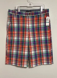 NAUTICA "Jordyn" Coral Plaid Boys Shorts Size 16 NEW NWT $36 - Picture 1 of 9