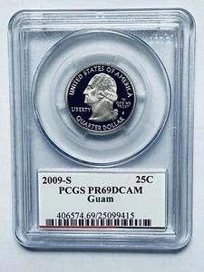 2009-S Guam Territorial Quarter PCGS PR69DCAM - Picture 1 of 12