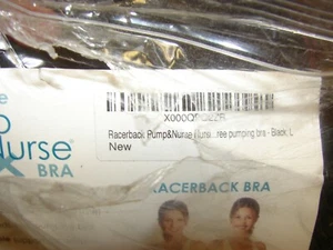 Womens Racerback Cotton Wire Free Bra for Maternity and Nursing black size L - Picture 1 of 3