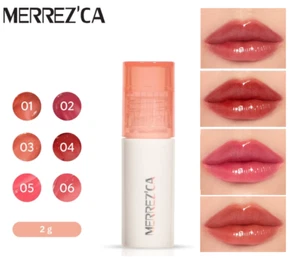 Merrezca Water Glow Lippenfarbe Lippenfarbe auf Wasserbasis lebendiger langanhaltender Glanz - Bild 1 von 15