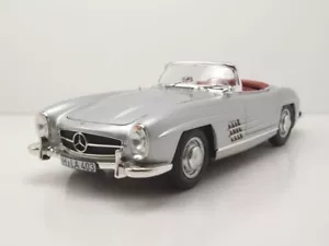 NOREV 1:18 AUTO DIE CAST METAL MERCEDES BENZ 300 SL ROADSTER 1957 SILVER 183890 - Foto 1 di 6