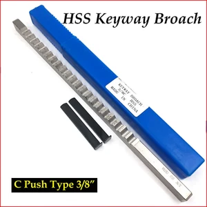 Keyway Broach 3/8" Inch Size C Push Type HSS CNC Cutting Tool Accessory - Picture 1 of 7