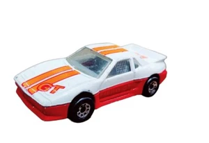 ๐ฅ1985 Matchbox White/Red 1:56 Pontiac Fiero GT Sports Car Macau ๐ฅ - Picture 1 of 4