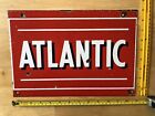 Atlantic Porcelain Gas & Oil Sign. Original 1940’s - 1960’s Sign. 