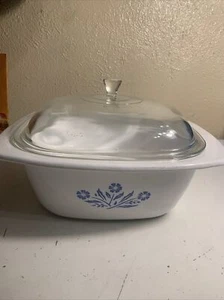 Corning Ware Dutch Oven Casserole Cornflower Blue 4QT Vintage P-34-B With Lid - Picture 1 of 7