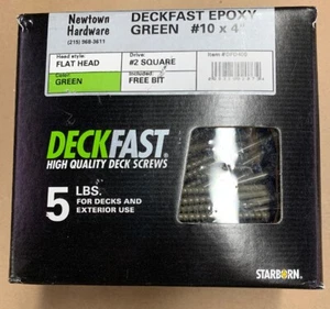 Deckfast Epoxy Green #10 x 4" Deck Screws 5pbs Box - Picture 1 of 2